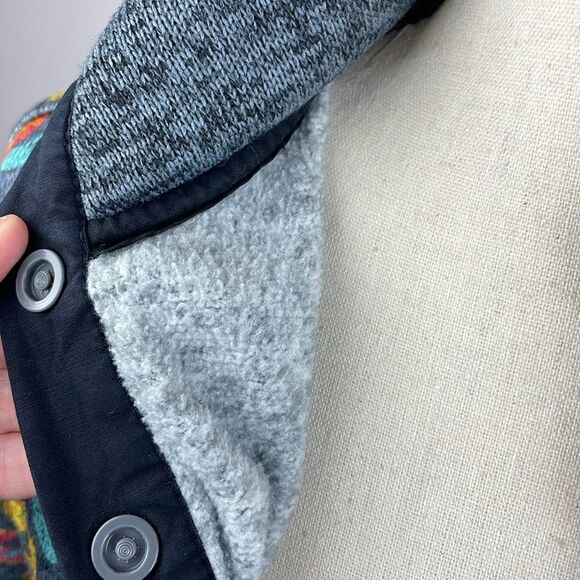 Simply Southern Aztec Pullover Sweatshirt SZ L Unique Warm Quarter Button Top - Picture 11 of 15